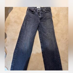 Agolde Dark Gray Harper cropped jeans